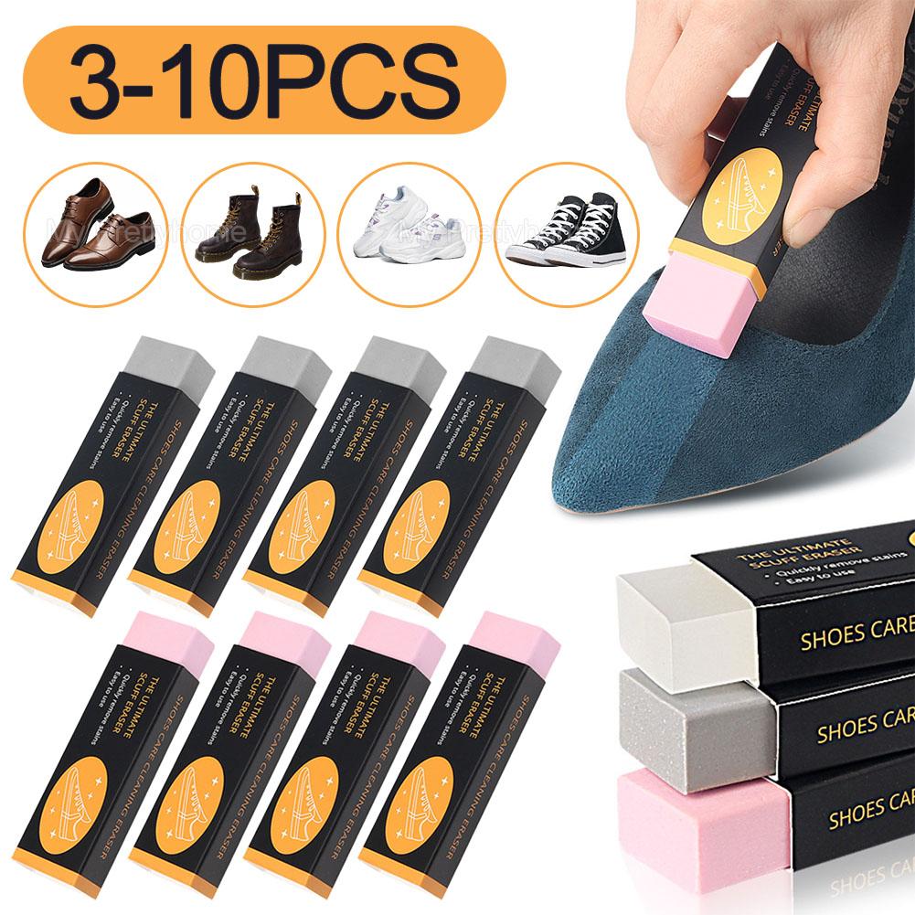 10-3pcs Eraser Shoe Brush Rubber Block Shoes Cleaning Erase Decontamination Shoe Brush Suede Sheepskin Leather Cleaning Brush