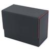 Hiro World Trade Deck Case, 1 PSA BGS 1/4" Screw-Down Compatible PU Leather Trading Card Case (Red, Medium Size)