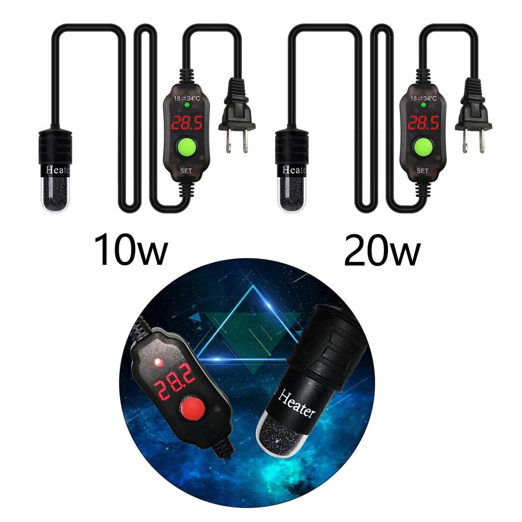 Aquarium Tank Heater Submersible Thermostat Heat Rod Heating Lamp Adjustable Temperature for Turtle Betta Pet Feeder