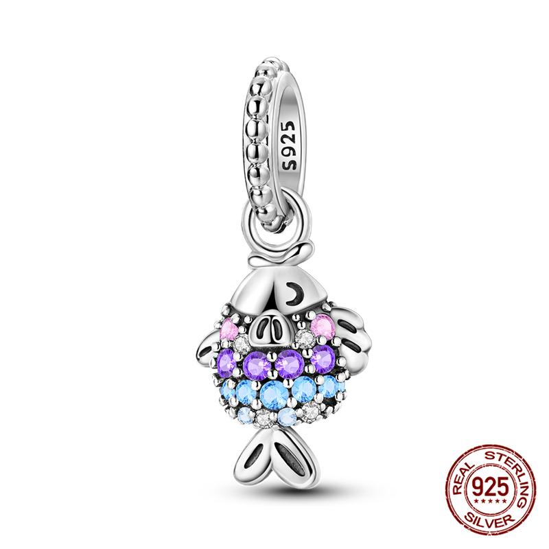 Fit Charms Fororiginal Bracelets And 3Mm Bracelets Cat Pendant Under The Mooncopper Jewelry Making For Women Gift