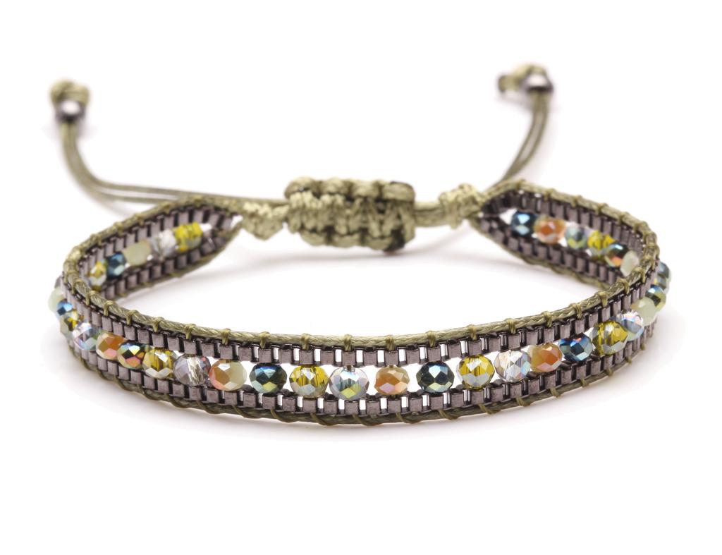 Boho Multicolored Faceted Crystal Japan Miyuki Glass Seed Beads Woven Bracelet Women Men Boho Handmade Chic Fashion Jewelry Gift