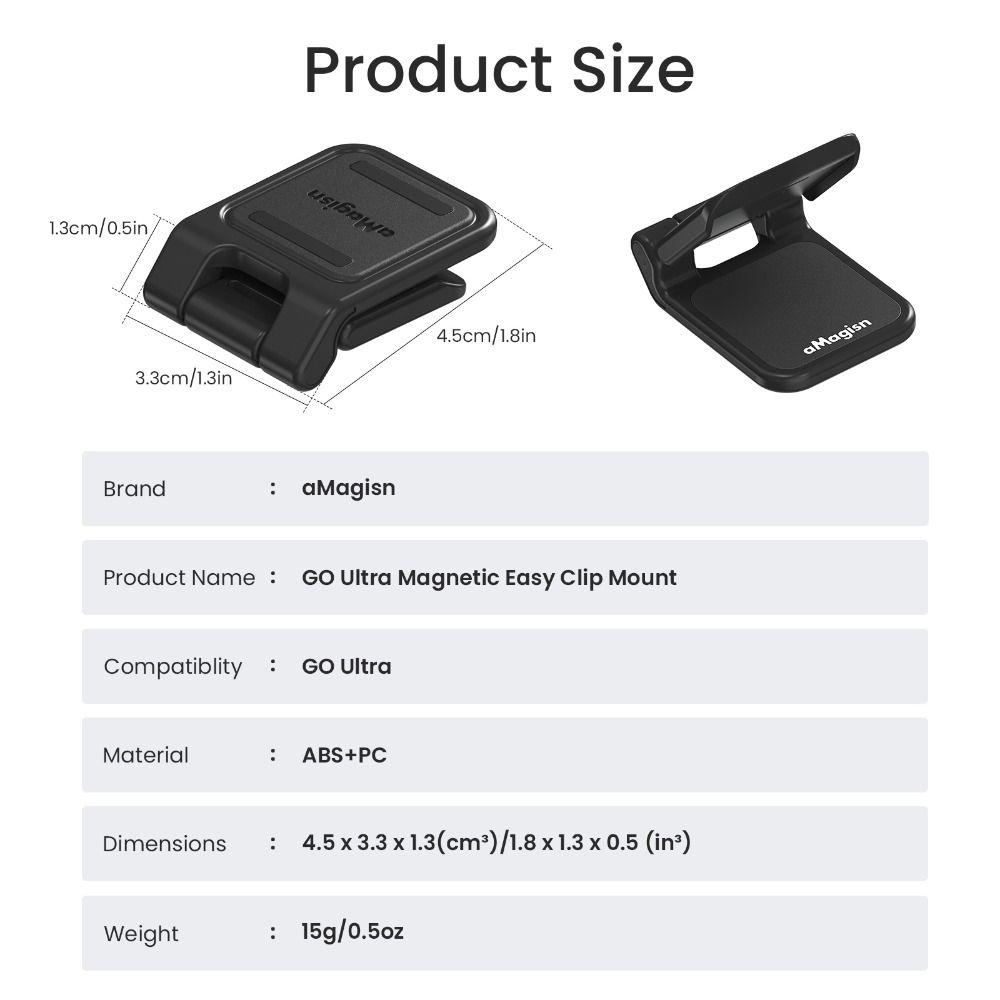 Lightweight Magnetic Bracket Holder Adapter for Insta360 GO Ultra Action Camera Accessories