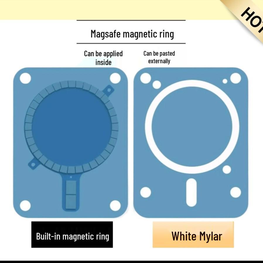

Универсальное беспроводное зарядное устройство Apple 12/15 с мощным магнитным приемником White with Built-in Magnet [Set]