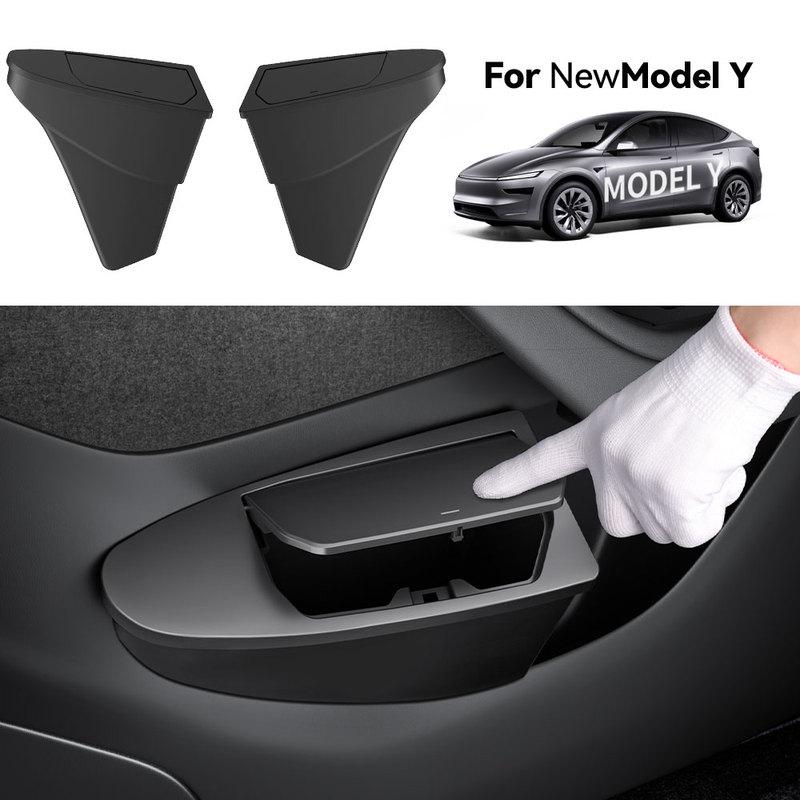 YZ Front Door Storage Trash Can for Tesla Model Y Juniper 2025 Car Door Storage Box Multi Functional Organizador Car Accessories