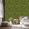 Green Leather Yellow and Bottle Green Wallpaper for Living Room and Bedroom 50x1000