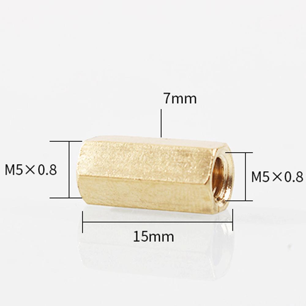 M3  M4 M5 M6 M8 M10 M12 M14 M22 Metric Female Brass Hex Rod Coupler Pipe Fitting Connector Adapter Water Gas Oil