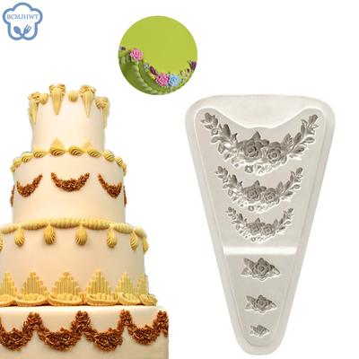 Diy Sugarcraft Flower Silikonowa Forma Fondant Forma Ślubna Obramowanie Tortu Narzędzia Dekoracyjne Czekoladowa Forma Gumpaste
