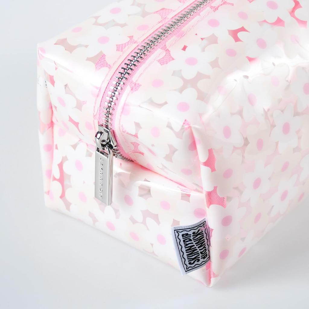 Skinnydip Makeup White Small Item 6934PCWD Pouch, Daisy, Case,