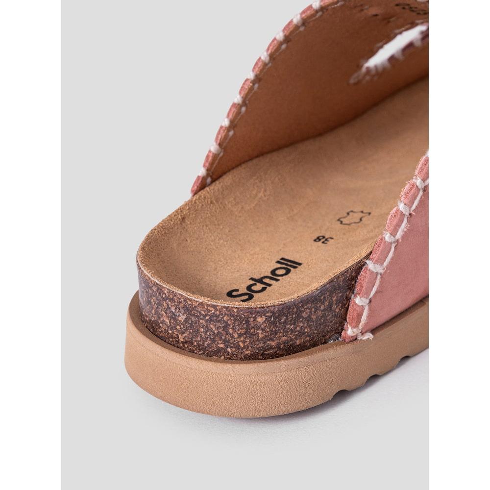 Scholl (Women) Stitch Two-Strap Cork Sandals Pink (Hh54K2C20X)