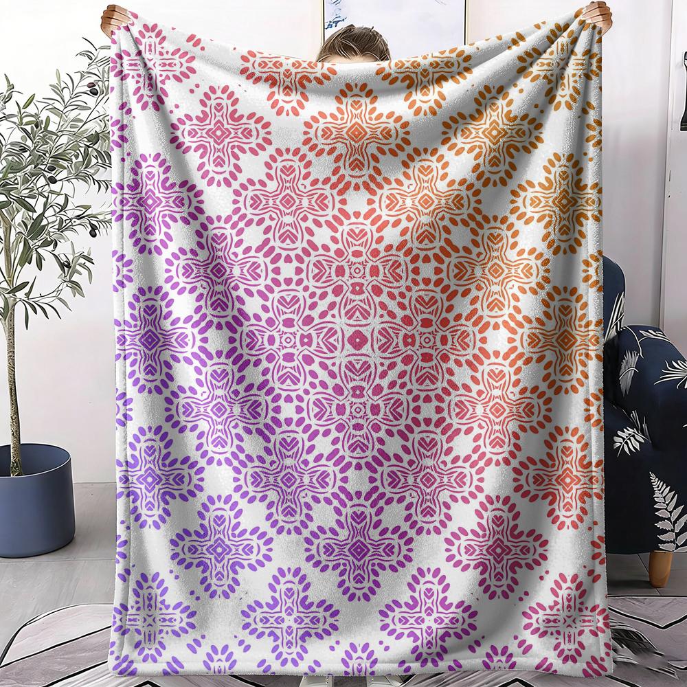 Retro Sunburst Überwurf Weiche Flanell AC Decke Leichter Sommer-Nickerchen-Überwurf Gemütliche Decke für Sofa Bett Reisen Zuhause
