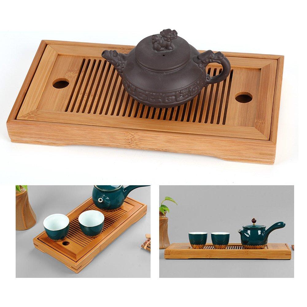 Acogedor Tea Tea Made of Stylish Tea Water Storage 27 14 3cm Tray, Plate, Board, Bamboo, Utensils, Type,