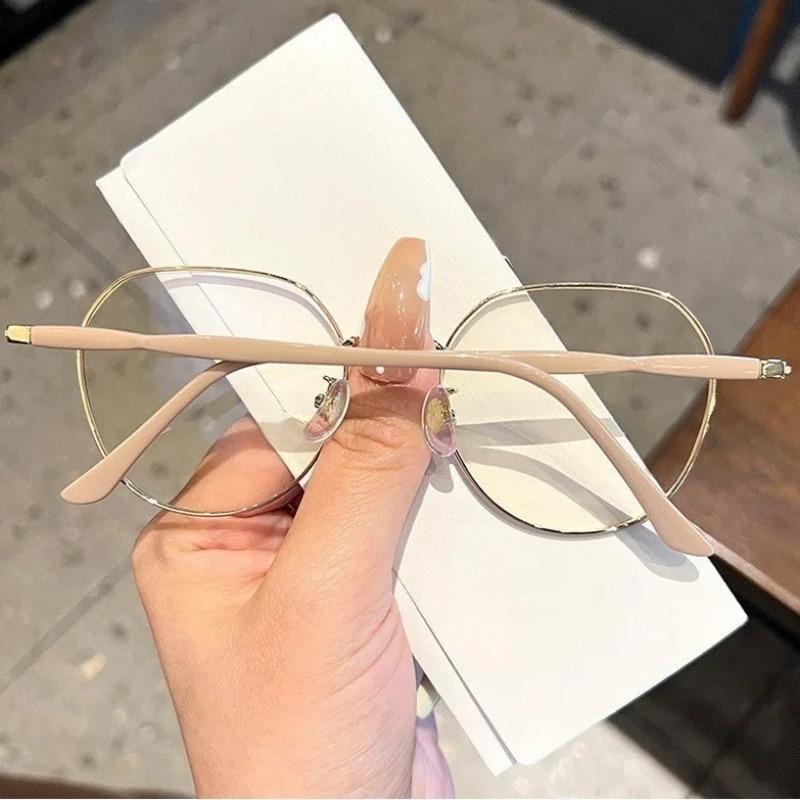 New Korean metal flat light glasses for both men and women, anti blue light/radiation glasses