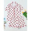 Summer Women Short Sleeve Top and Shorts 2 Piece Set Pajamas Female Fashion Casual Loose Sleepwear Bow Print Cardigan Pyamas Set