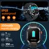 Military Flashlight Smart Watch Waterproof Heart Rate Fitness Sports Call Reminder Smartwatch For IOS Android Phone