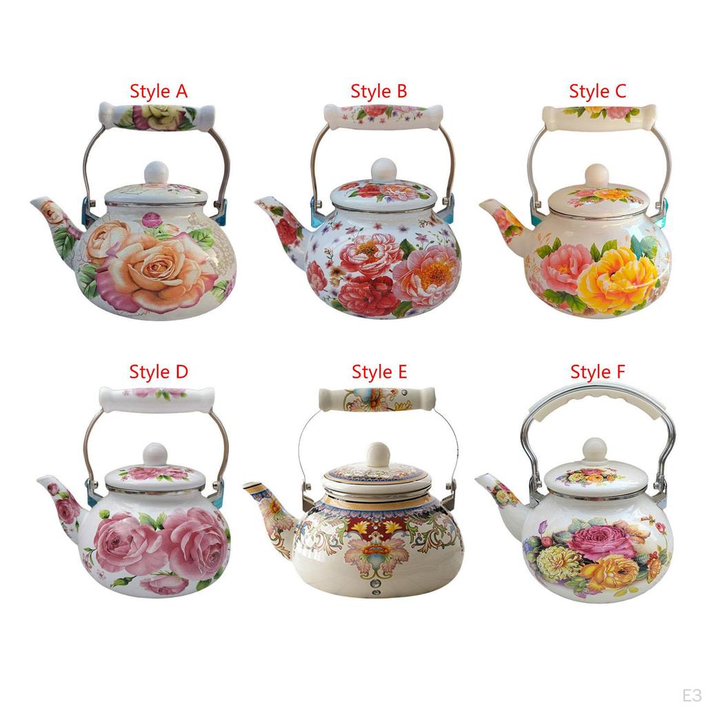 Eleganter Emaille-Teekessel, 5 l, für den Heim- und Bürogebrauch