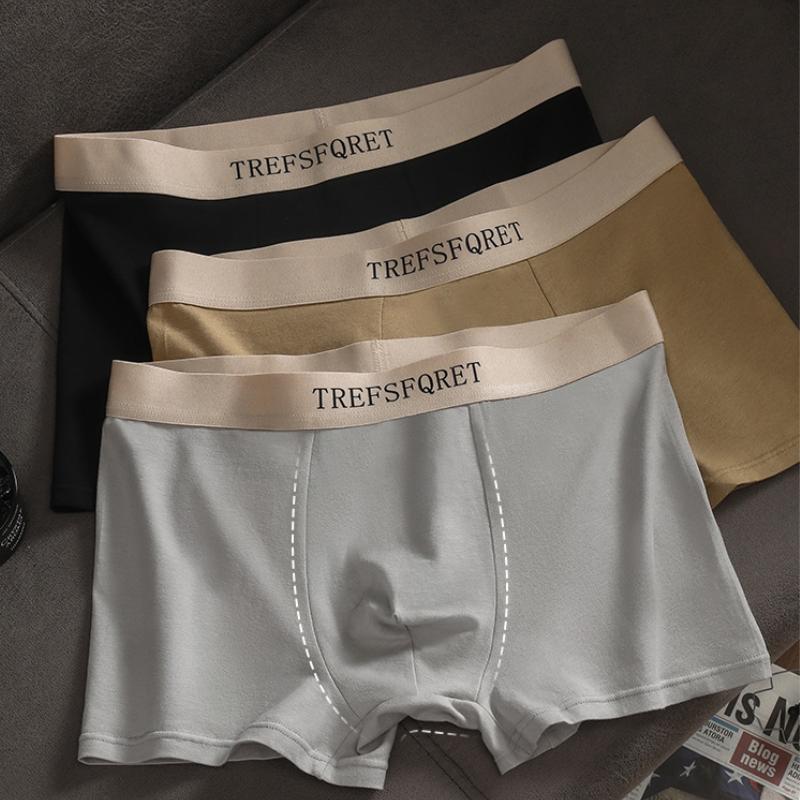 Men's Cotton Underwear Letters Simple Breathable Panties Knickers Men's Boxer Briefs Boxer Briefs Underpants