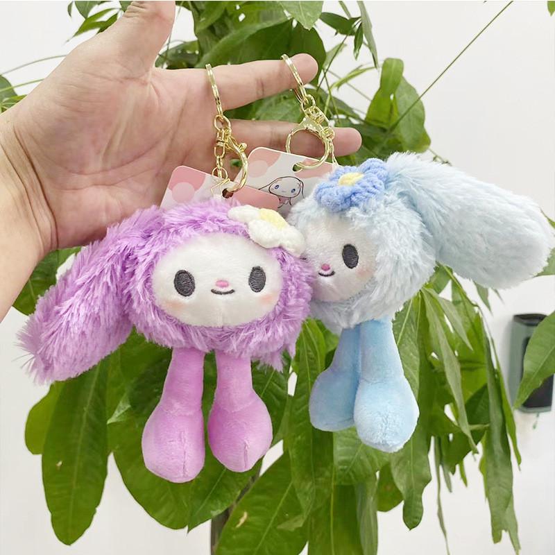 Rabbit Plush Fancy Keychain Doll With Charming Colors Perfect For Girls Backpack Use