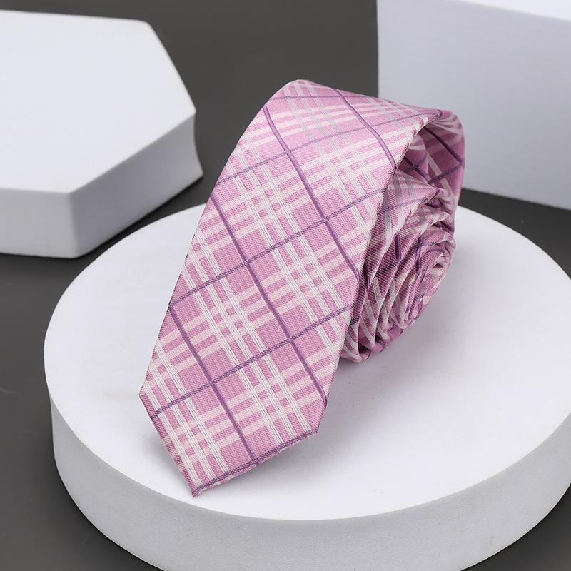 Korean Version Of Casual 5Cm Men'S And Women'S Business Dress Groom Wedding Stripe Hand Play Work Narrow Lazy Solid Color Tie