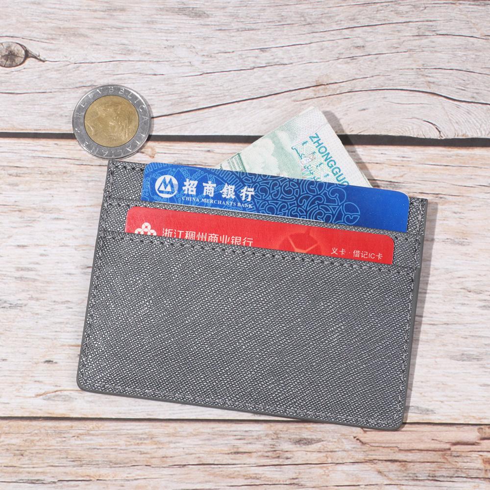 Women Credit ID Card Double Sided Bank Card Coin Pouch Business Wallet Slim Card Holder Case Bag