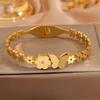 Titanium Steel Fashion Butterfly Petal Open Bracelet Bracelet Bracelet
