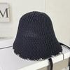 Hollow Thin Bucket Hat Women's Spring Summer Sunscreen Sunshade Basin Hat Fashion Show Small Face Breathable Bucket Hat