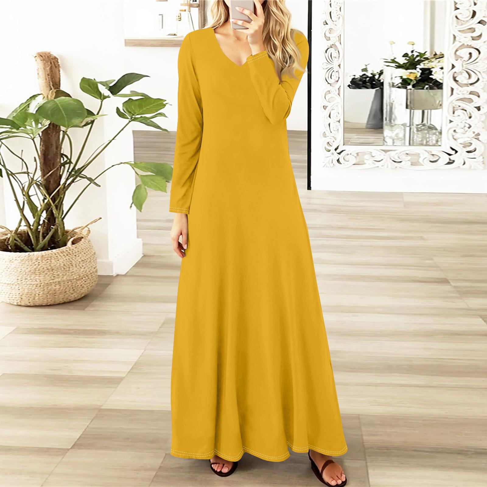 

Женские платья макси с цветочным принтом и градиентом, сексуальные платья с длинным рукавом, элегантные длинные платья на осень, праздничные платья для женщин XL жёлтый