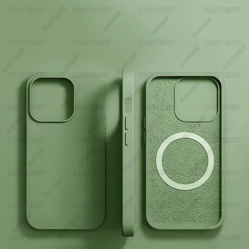 Magnetyczne etui z płynnego silikonu odporne na wstrząsy Dla Dla Iphone 16 15 14 13 12 11 Pro Max 16 Plus Dla Magsafe Pokrowiec do ładowania bezprzewodowego