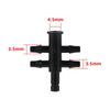 4/7mm Reducing To 3/5mm Single/Double Barb 4-Way 6-Way Water Splitter Garden Drip-Irrigation Arrow Water Diverter 50Pcs Black