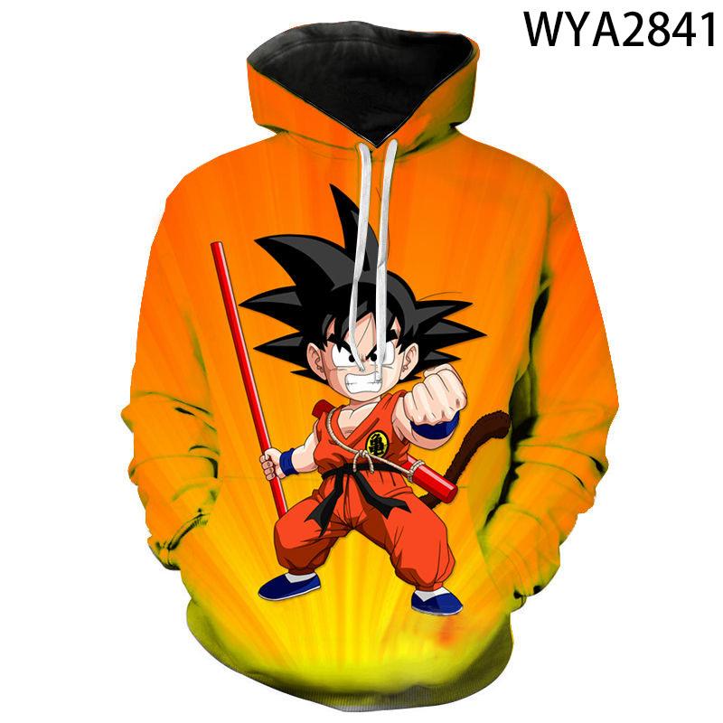 Cartoon Anime Boy Girl Kids Dragon Long Sleeve Sweatshirts DBZ 3D Printed Hoodies Pullover Men Women Children Streetwear Jacket