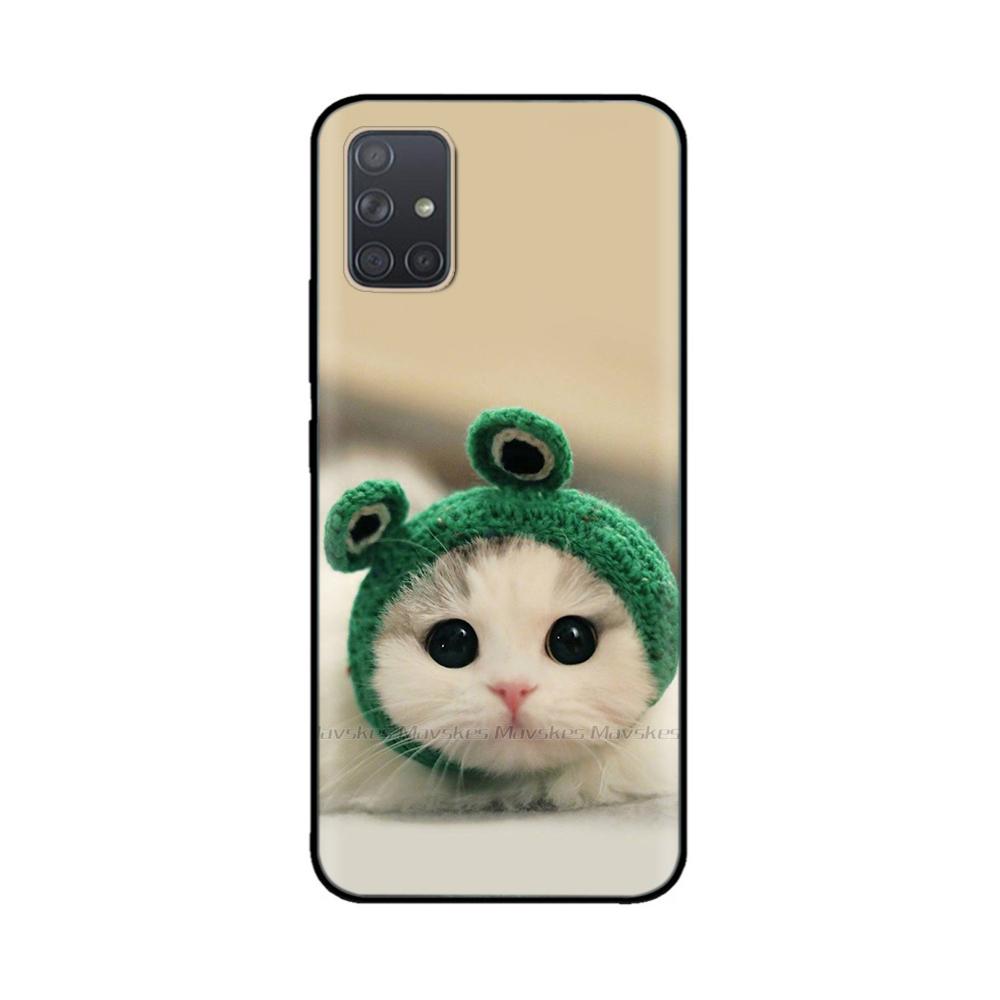 Shockproof Cover For Samsung Galaxy A51 Case Animal Painted Soft Silicon Cover For Samsung A51 Case A 51 4G 5G Bumper Shell Para