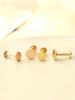 Minimalpiercing 14K Internal Gold Flat Round Labret Piercing