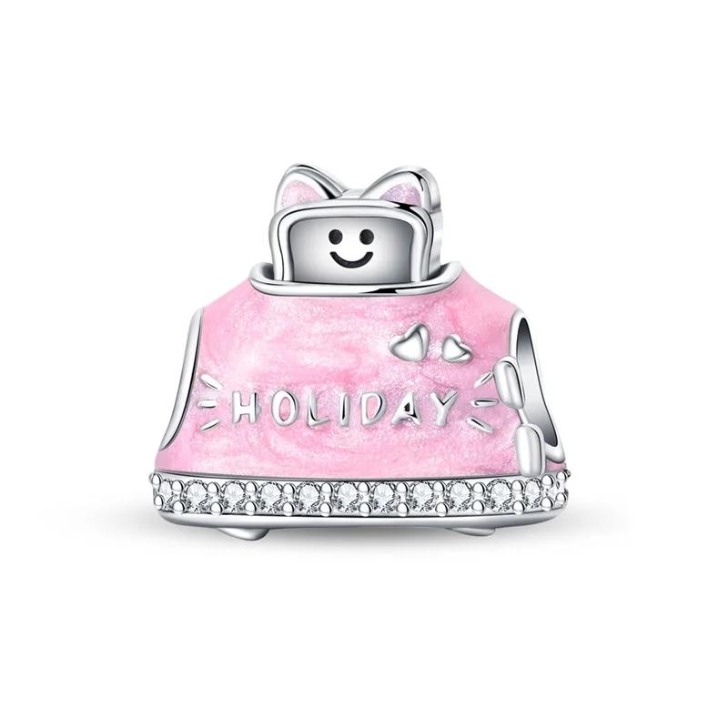 Brand New Copper Metal Sewing Machine Lipstick Couple Series Charm Bead Component Compatible With 4mm Bracelet High Quality Fine Jewelry Charm Bead