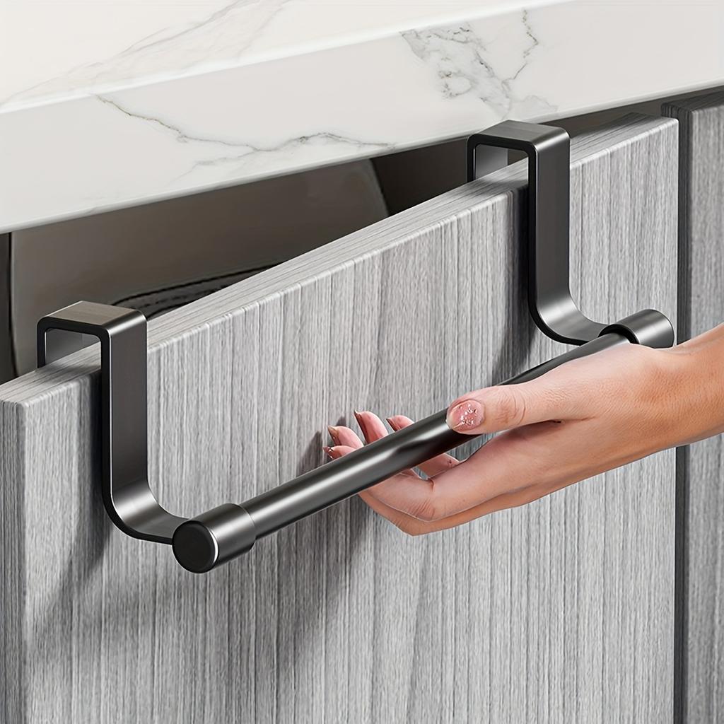 Wall Mounted Kitchen Cabinet Towel Rack - A Space Saving Cloth Rack Suitable for Homes and Bathrooms,No Drilling Required