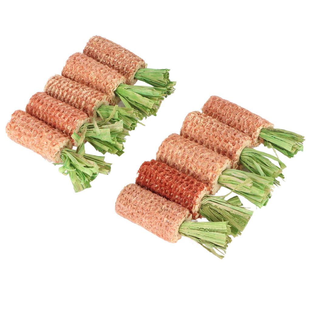 10 szt. Chomik Kolba kukurydzy Zabawka w kształcie marchewki Do ścierania zębów Królik Kolba kukurydzy Zabawka do żucia dla chomika świnki morskiej