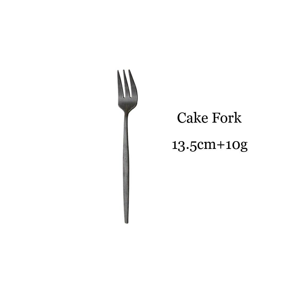 

Чорний матовий посуд Набір столового посуду з нержавіючої сталі Ніж Виделка Ложка Палички Кухонний столовий посуд Срібний посуд Розкішні столові прибори F