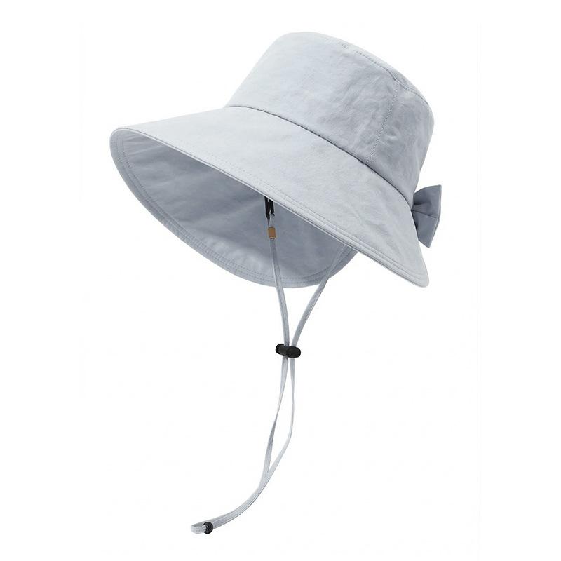 Breathable Windproof Wide Brim Sun Bucket Hat For Women With Ponytail Hole Breathable Sun Hat For Outdoor Summer Travel