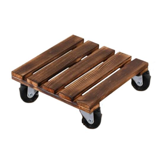 

Деревянный роликовый горшок для растений, грузоподъемность 40 кг, высокая устойчивость, многоцелевой, вращающийся на 360 градусов, для цветочных горок S темно-коричневого