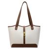 Large Capacity Portable Tote Bag Women's New Contrasting Color Fashion Commuter Shoulder Armpit Bag