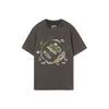 Li Ning Badfive Casual Sport Bedrucktes Rundhals-T-Shirt Herren Tops Street-Grau AHSR469-4