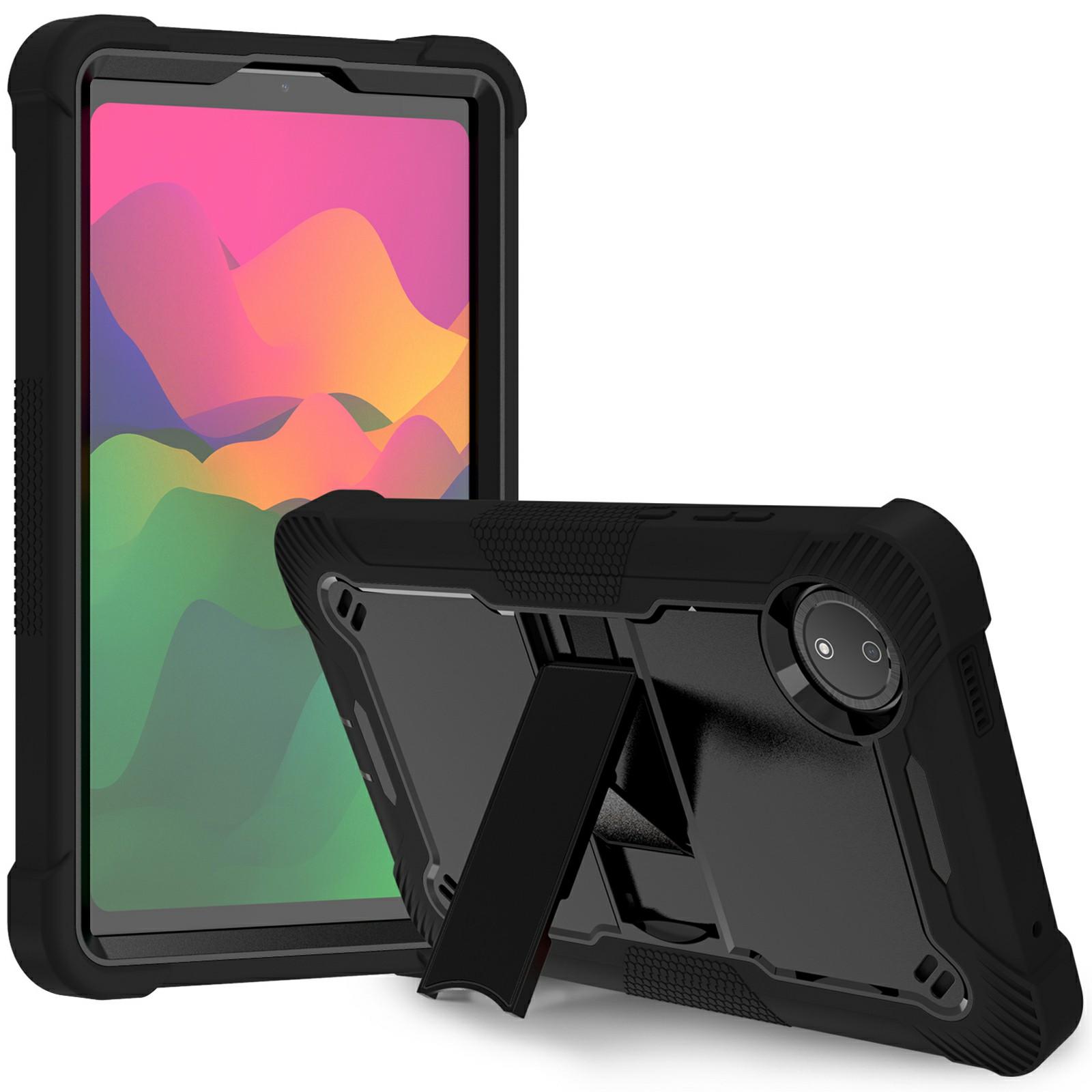 

For Xiaomi Redmi Pad SE 4G 8.7 inch Case Silicone+PC Tablet Protective Cover with Kickstand Black