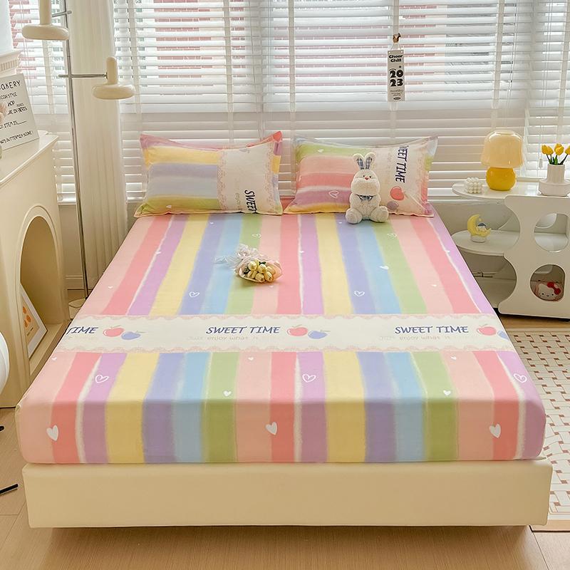 Fitted Sheet Set Cartoon Style Bedsheet Pillowcase Single/Queen Size Bed Cover Home Soft Bed Linen lençol de cama casal