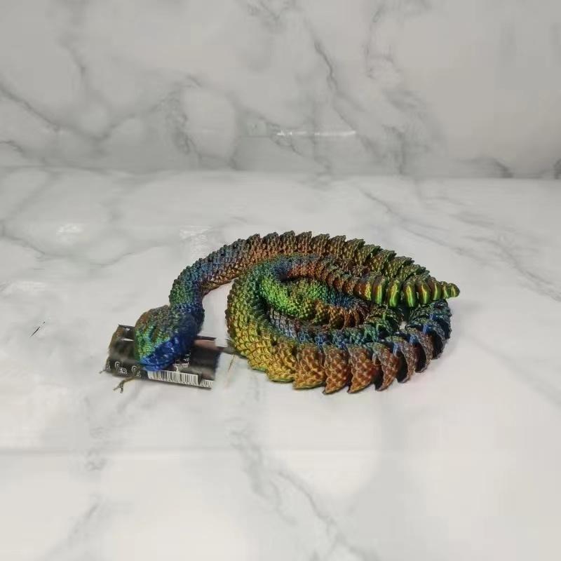 3D Printed Integrated Rattlesnake Body Joints, Movable Home Decoration, Creative Toys Worth Collecting