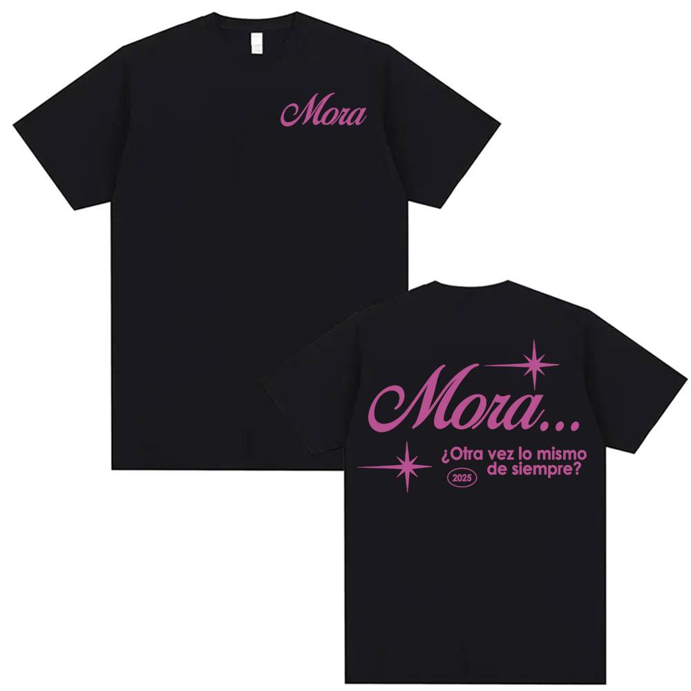 Rapper Mora Album Tour 2025 Graphic Tshirt Men Women High Street Vintage Oversized Tshirts Fashion Hip Hop Cotton T Shirt
