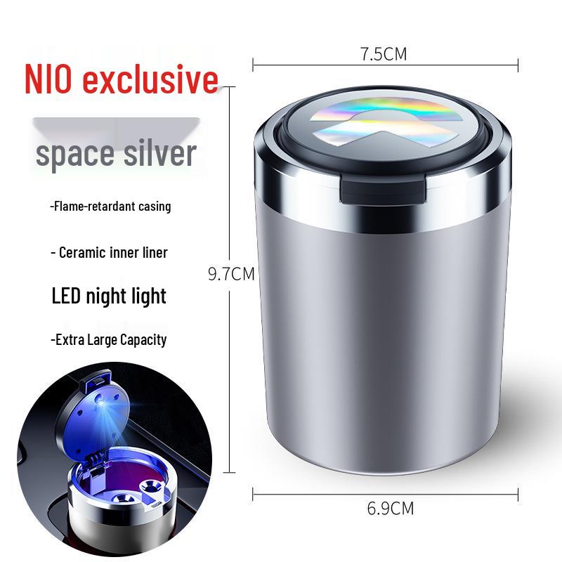 Car Ashtray with Light for Nio ES6/ES7/ES8/ET5/ET7/ET9/EC7 Models - Interior Accessory.