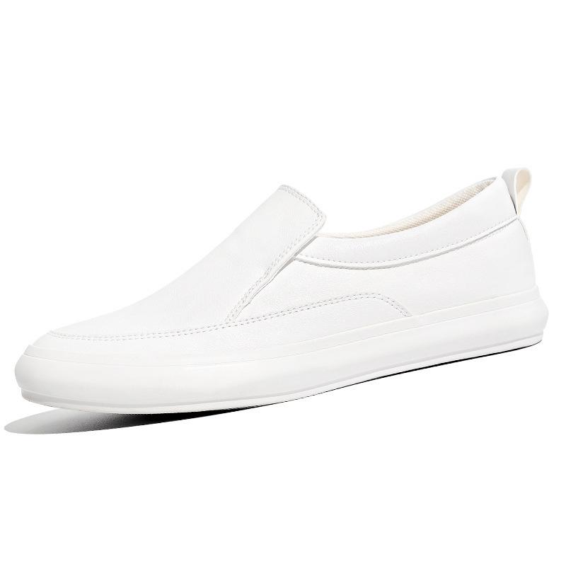 Fashion Luxury Leather Slip-on Sneakers for Men Designer Lightweight Soft-soled Outdoor Men's Sneakers Fashion Sports Casual Shoes Male