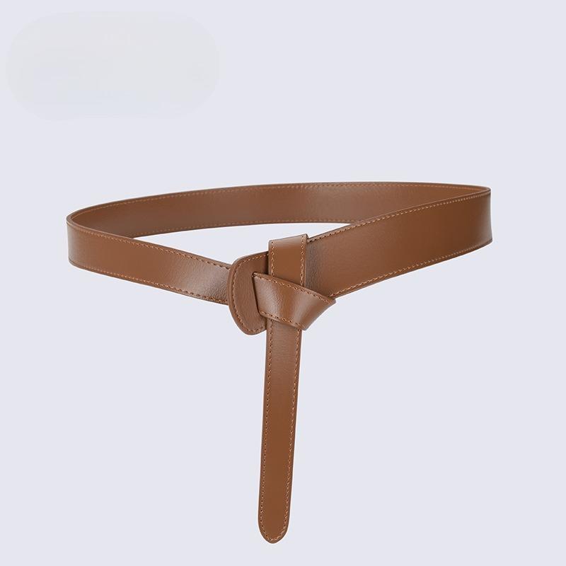 Knotted Belt Women's Sweater Coat Decorative Women's Belt Skirt Typified Leather Waist Seal