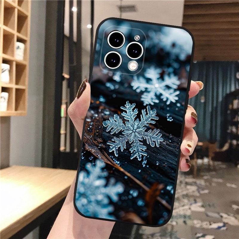 Phone Case Carcasa Funda For iPhone 17 Pro Max 17 Air 16 15 14 13 Pro Max 15 16 Pro 15Plus Winter Christmas Snowflake