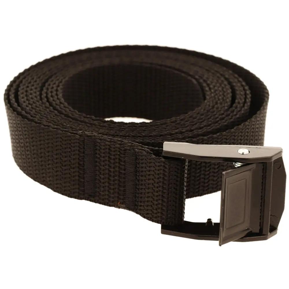 Fastening Strap 25mm X 150cm with Self-Locking Buckle Black 250kg