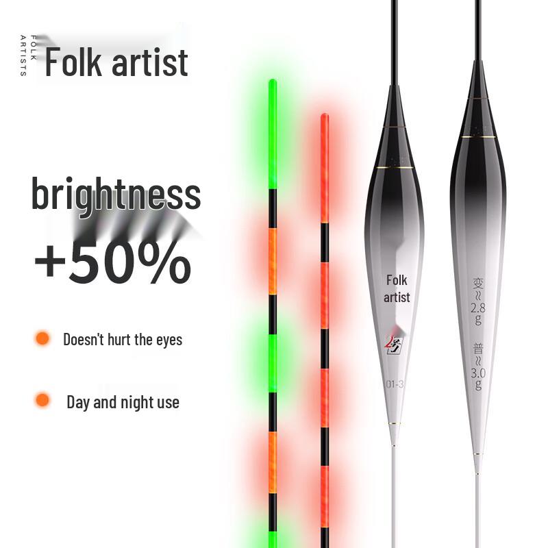 Folk Artist Luminous Electronic Night Fishing Float Eye-friendly Day/Night