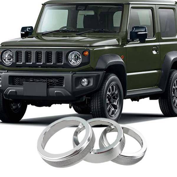Decorative Trim Frames for 2018-2019 Suzuki Jimny Console Knobs - Set of 3